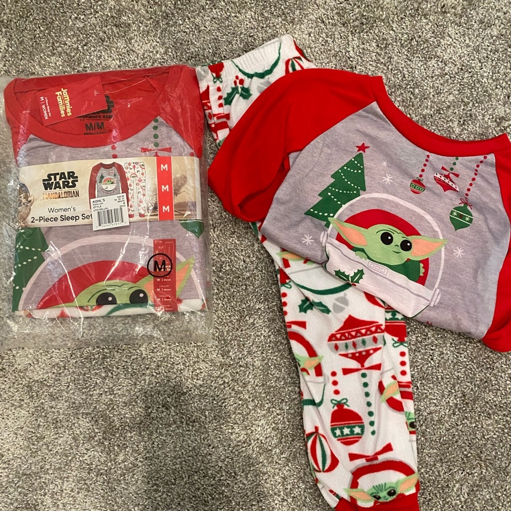 Mommy and Me Baby Yoda Christmas PJs